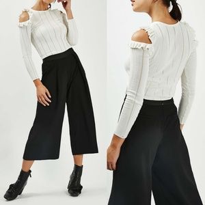 Frill Cold Shoulder Top